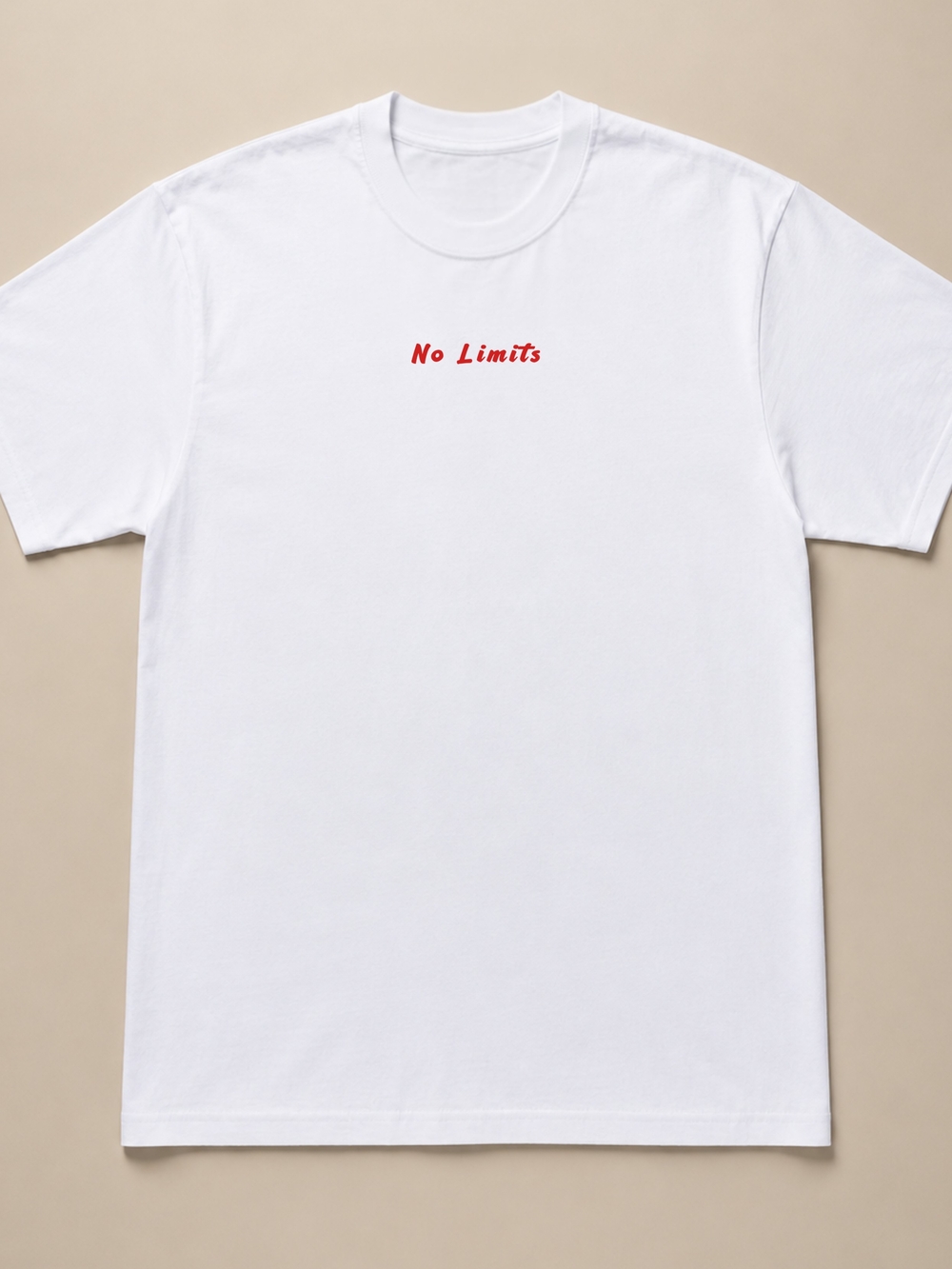 No Limits White Graphic Tee